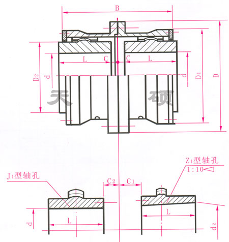 WG I型鼓形齿式联轴器