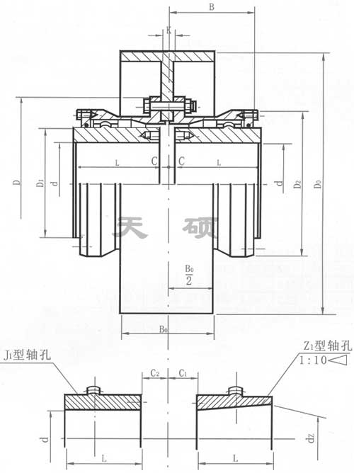 WGZ型带制动轮鼓型齿式联轴器